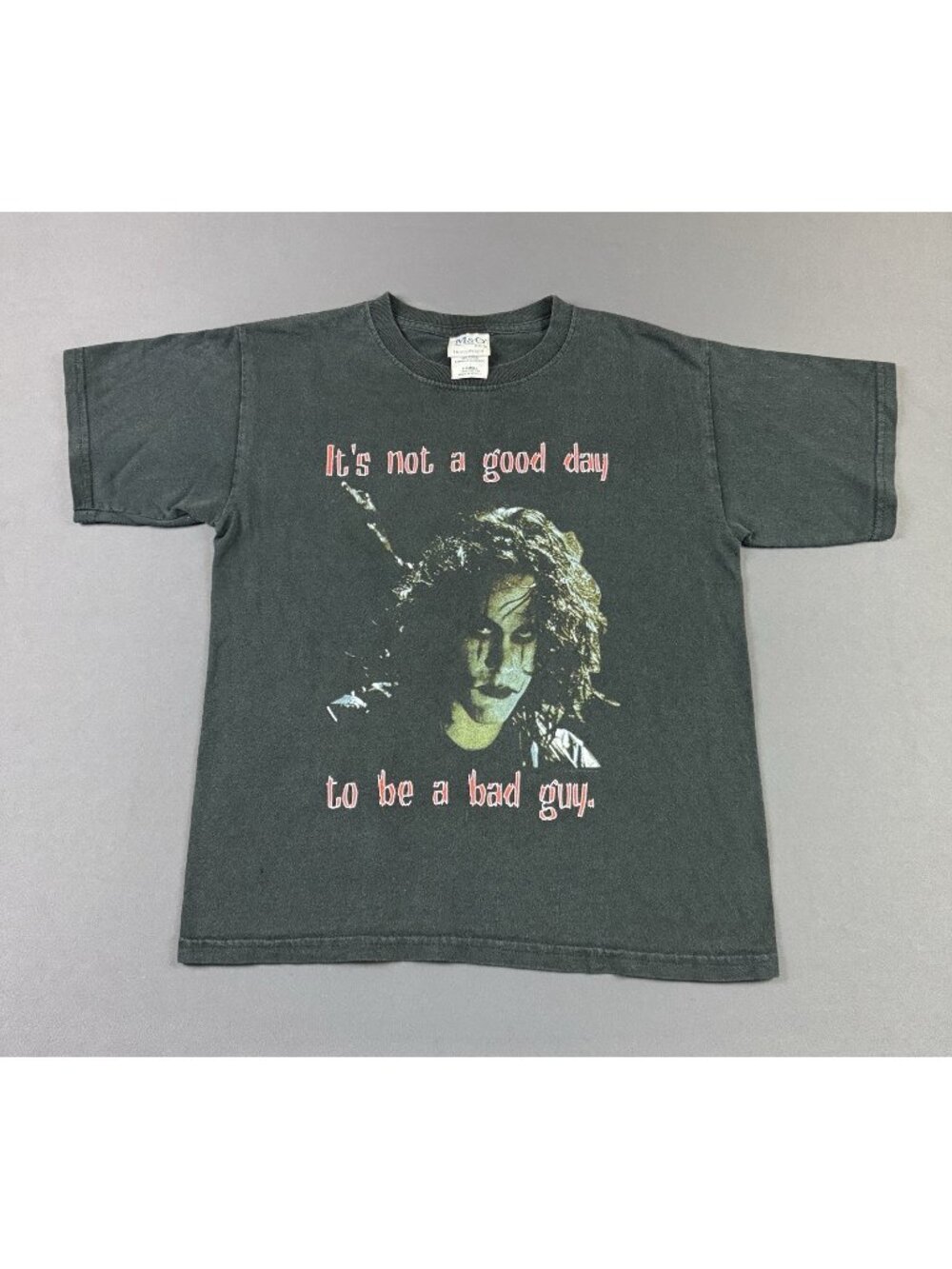 Rare Vintage Y2K The Crow Movie Promo Good Day Bad Guy Sun Fade X SMall Art Tee